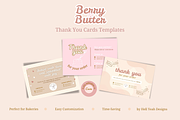 Bakery Thank You Cards Templates, a Card Template by Hell Yeah Designs (Thumbnail 1 of 5)