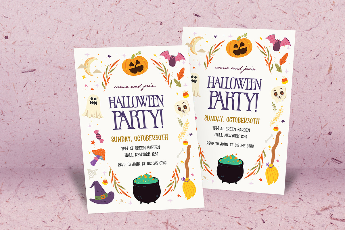 Halloween Invitation, a Flyer Template by Creativestoree (Photo 3 of 3)