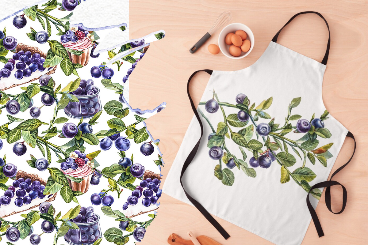 Blueberries watercolor clip art, a Food Illustration by Ann Astro (Photo 11 of 13)