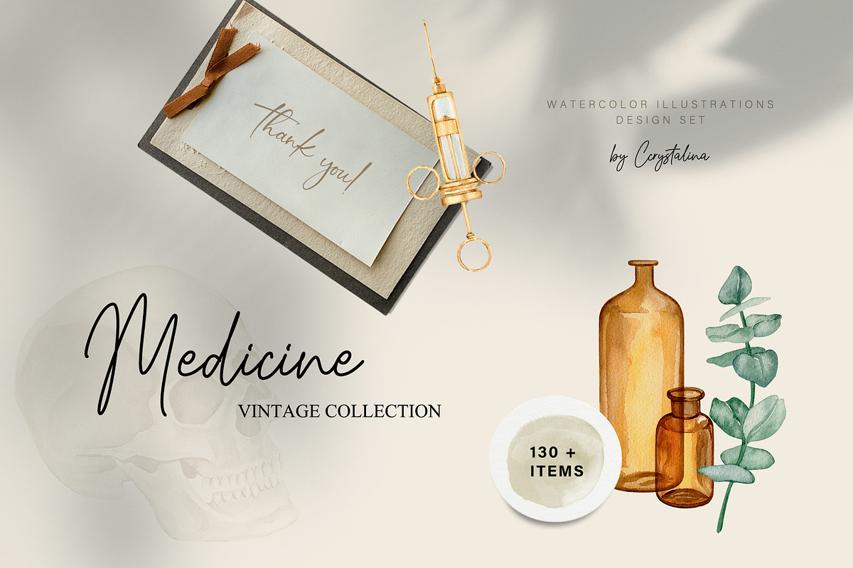 Medicine Vintage collection, a Healthcare Illustration by CrystalinaShop (Photo 10 of 10)