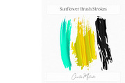 Sunflower Brush Strokes Clipart, an Object Graphic by Creative Matrix82 (Thumbnail 4 of 5)