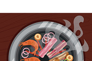 Hand Drawn Korean BBQ Illustration, a Food Illustration by MISS CHATZ (Thumbnail 3 of 3)
