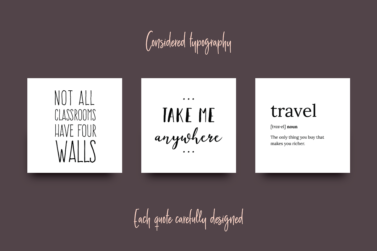 Travel Quotes - 53 Wanderlust Quotes, a Social Media Template by Delightful Design (Photo 3 of 11)
