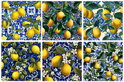 Watercolor Summer Lemon Background, an Illustration by DreamArtGraphic (Thumbnail 5 of 5)