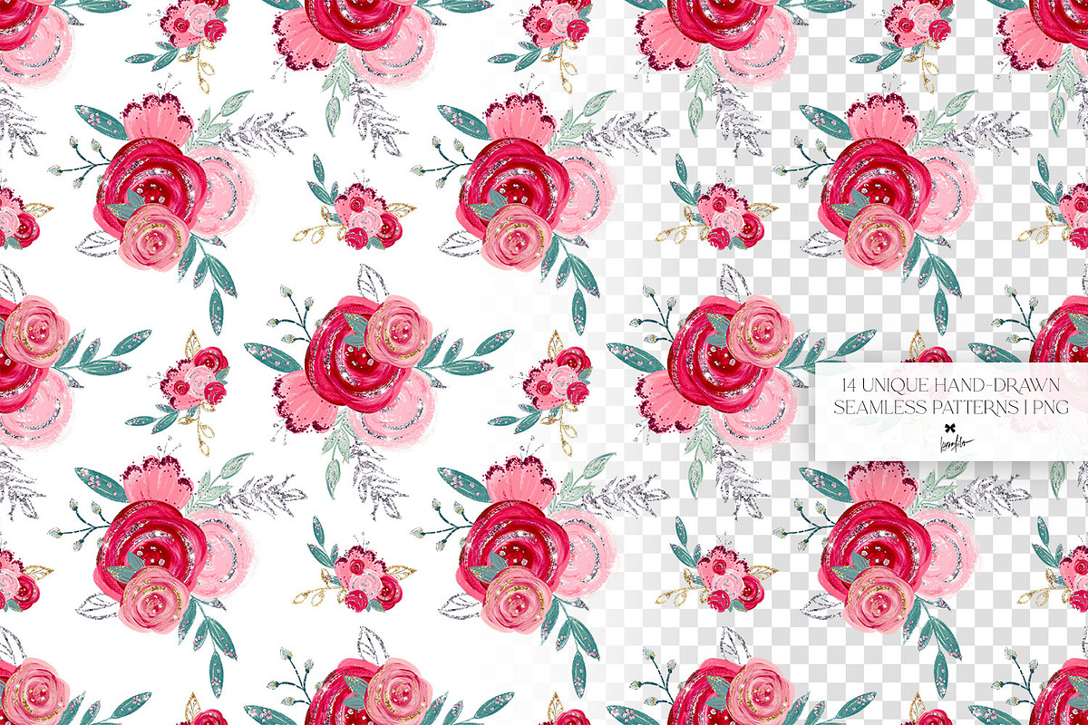 Valentine Clipart & Patterns Bundle, a Branding & Logo Template by KaramfilaS (Photo 15 of 18)