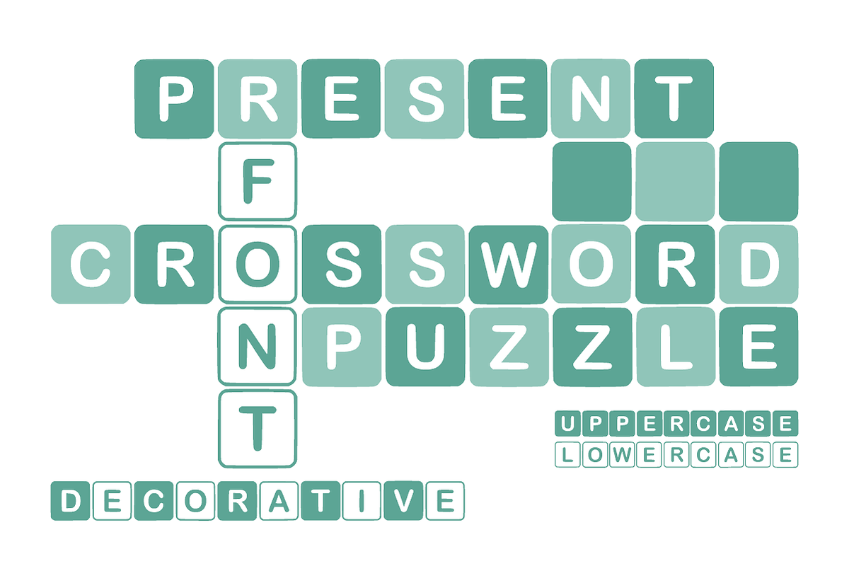Crossword Puzzle - Tile Game Font, a Sans Serif Font by KiddoGlyphs Studio (Photo 1 of 6)