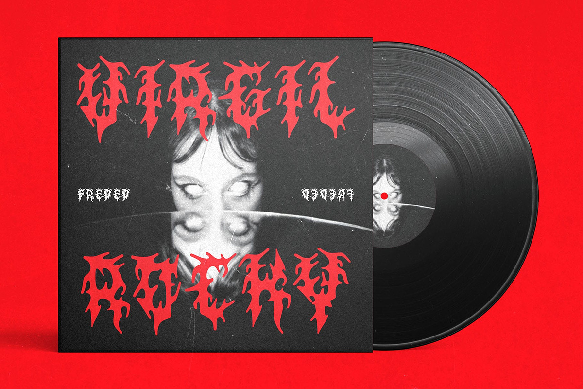 CS Masked – Black Metal Font, a Blackletter Font by Craft Supply Co. (Photo 4 of 8)