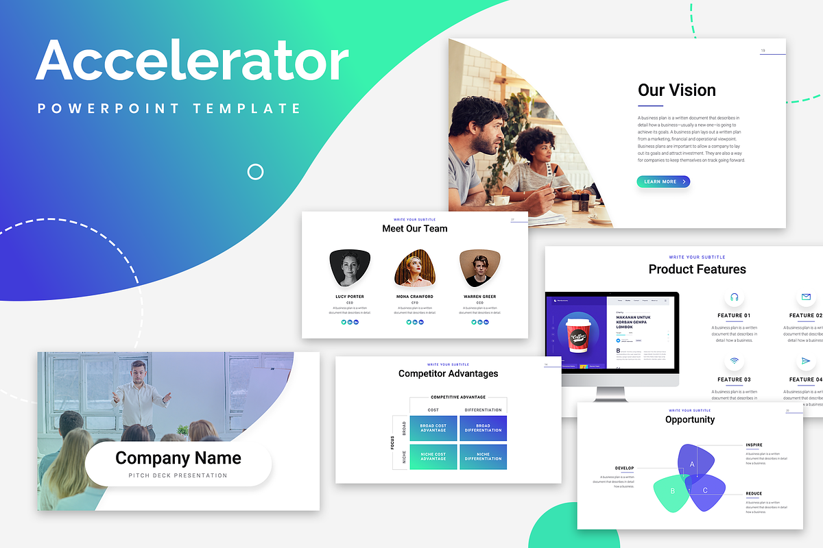 Accelerator Powerpoint Template, a Presentation Template by Slidesmash