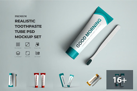 Toothpaste Tube Mockup, a Packaging Mockup by zphotographystudio