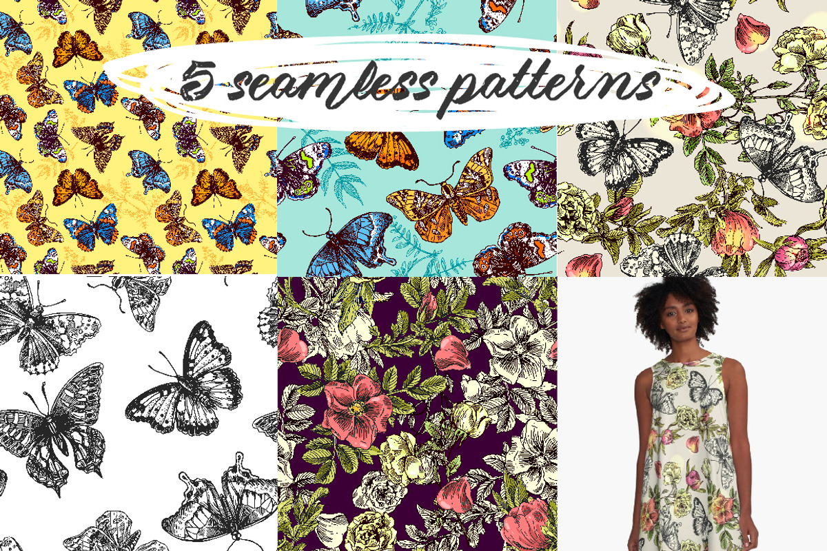 Butterflies and flowers, an Animal Illustration by Steshnikova (Photo 4 of 5)