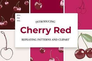Cherry Patterns and Clip Art