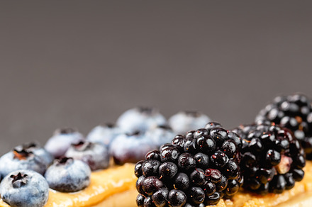Bananas with peanut butter and berry, a Food & Drink Photo by Andriana Syvanych