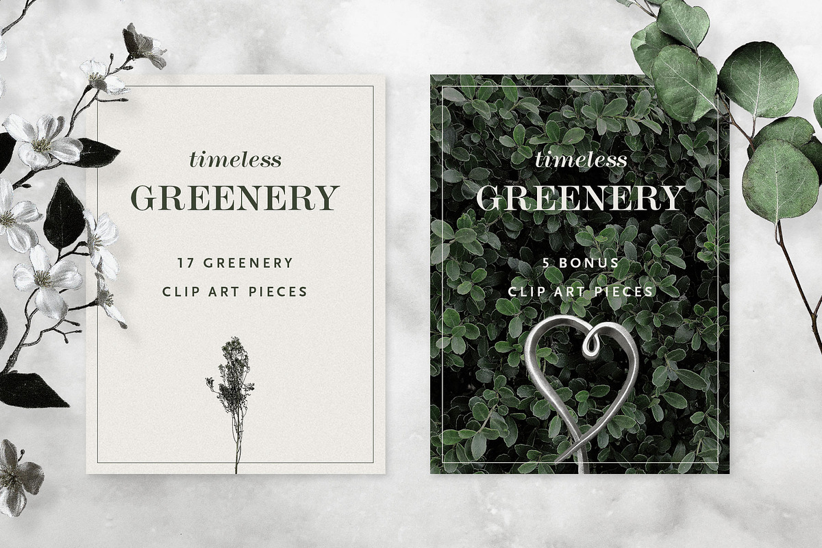 Timeless Greenery – Crafted Clip Art, a Texture Illustration by Scott Howard (Photo 3 of 7)