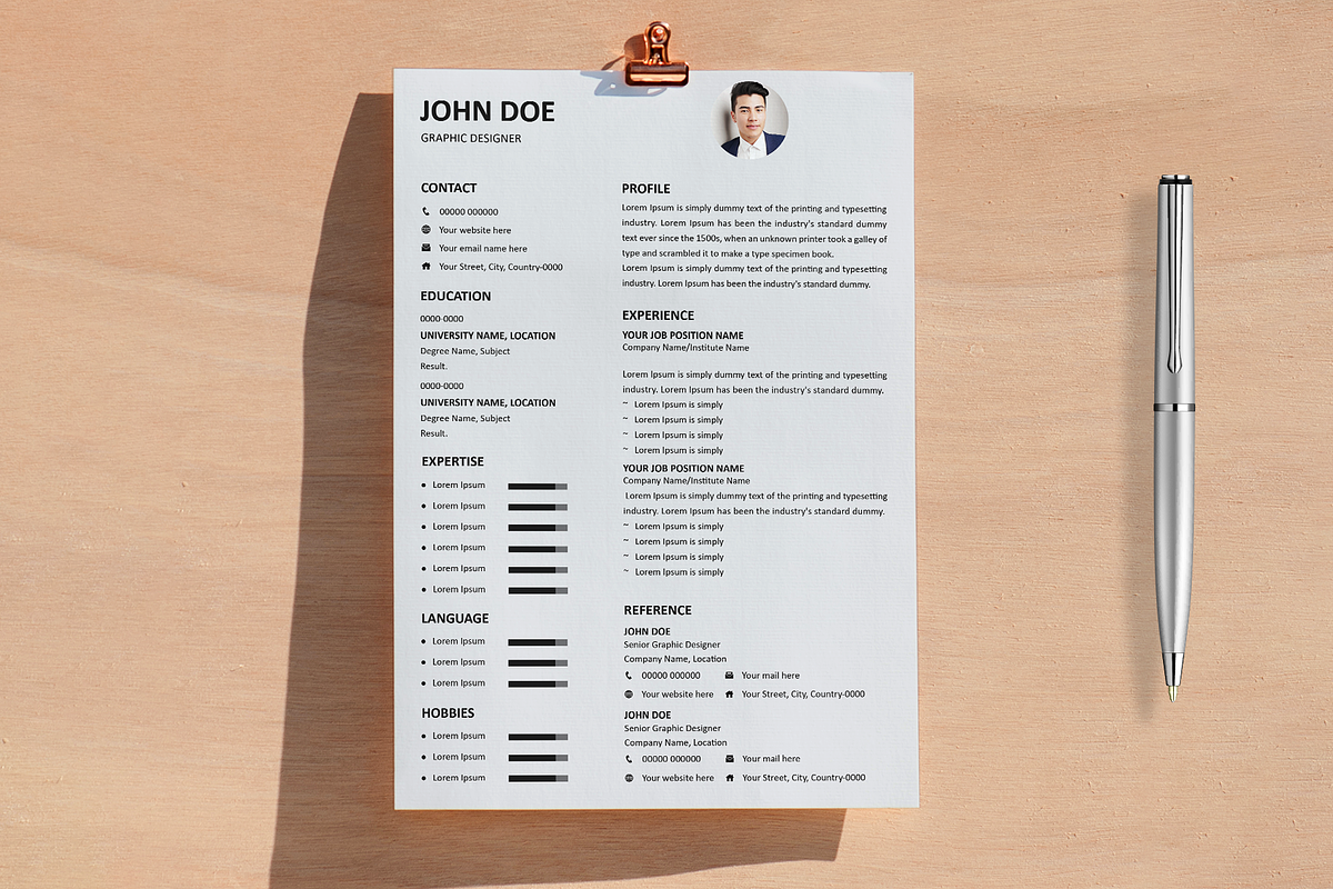 Minimal Modern Resume Template, a Resume Template by Annudesign (Photo 9 of 9)