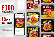 Food Instagram Post Template, a Social Media Template by Abdul Studio (Thumbnail 1 of 5)