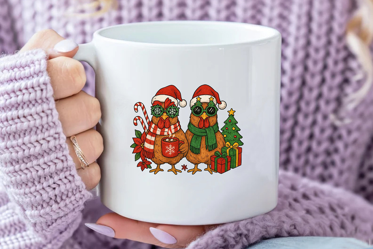 Christmas Chicken PNG, an Illustration by Daily.Designs (Photo 3 of 5)