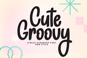Cute Groovy | Script Font, a Script Font by Scratchones (Thumbnail 1 of 8)