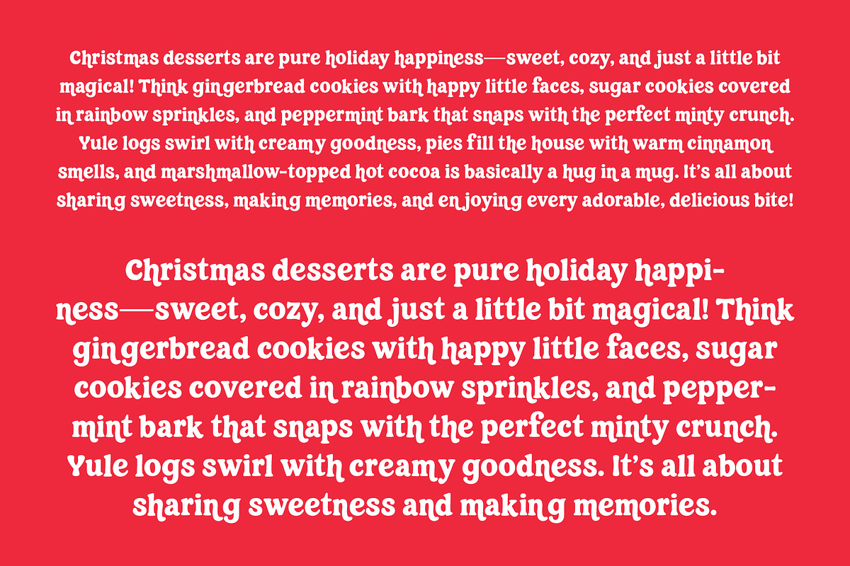 Christmas Cheer Retro Font, a Slab Serif Font by Miss Tiina (Photo 5 of 5)