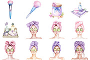Watercolor Spa Clipart, an Illustration by CitraGraphics (Thumbnail 3 of 5)