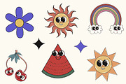 65 Retro Clipart Sublimation Bundle, a Decorative Illustration by ClipArtTime (Thumbnail 5 of 5)