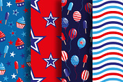 Seamless American Party Patterns, a Pattern Graphic by Iryna Denysova (Thumbnail 4 of 13)