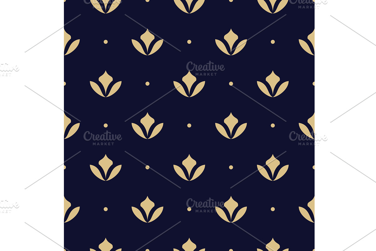 Flower geometric pattern. Seamless, a Decorative Illustration by RODINA (Photo 1 of 3)