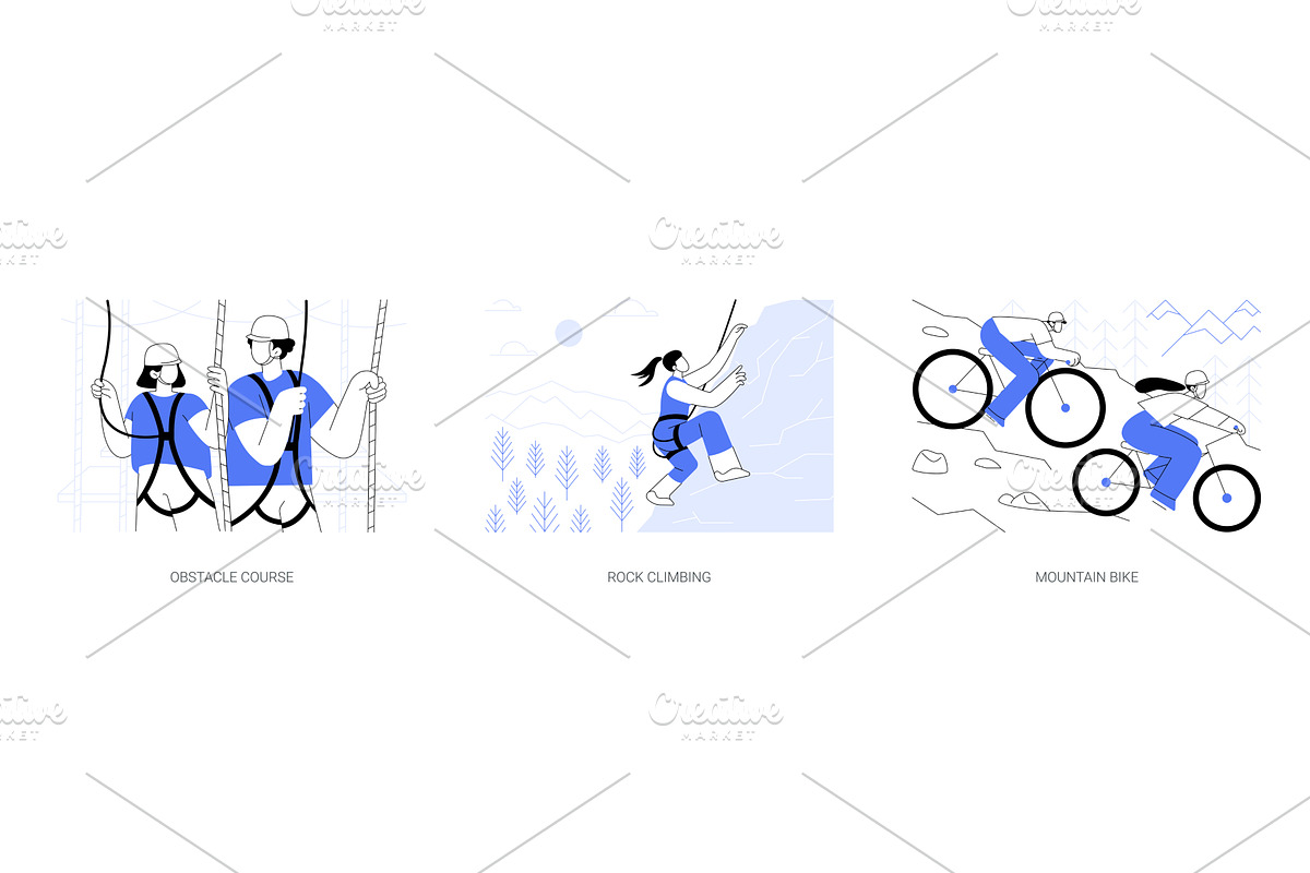 Extreme leisure activities isolated, a Person Illustration by Visual Generation
