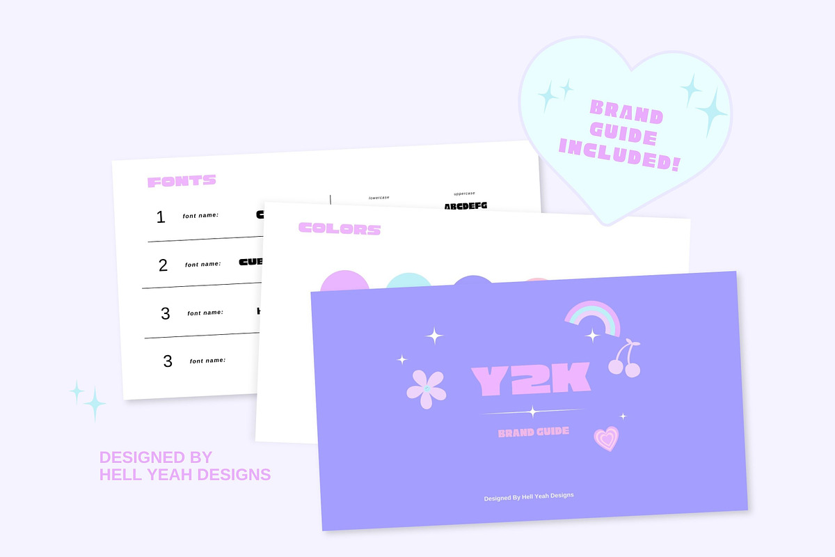 Y2K Branding Starter Kit Templates, a Branding & Logo Template by Hell Yeah Designs (Photo 7 of 20)