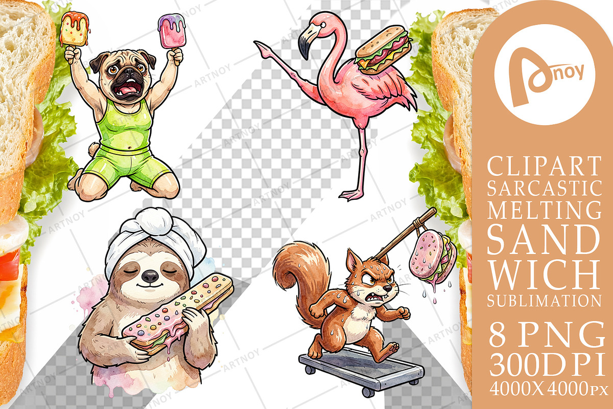 Sarcastic Ice Cream Sandwich, a Decorative Illustration by Artnoy (Photo 17 of 18)