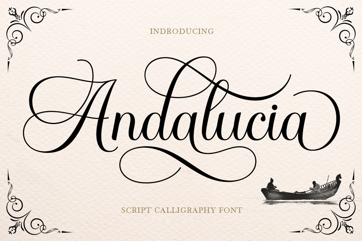 Andalucia, a Script Font by Pista Mova (Photo 1 of 9)