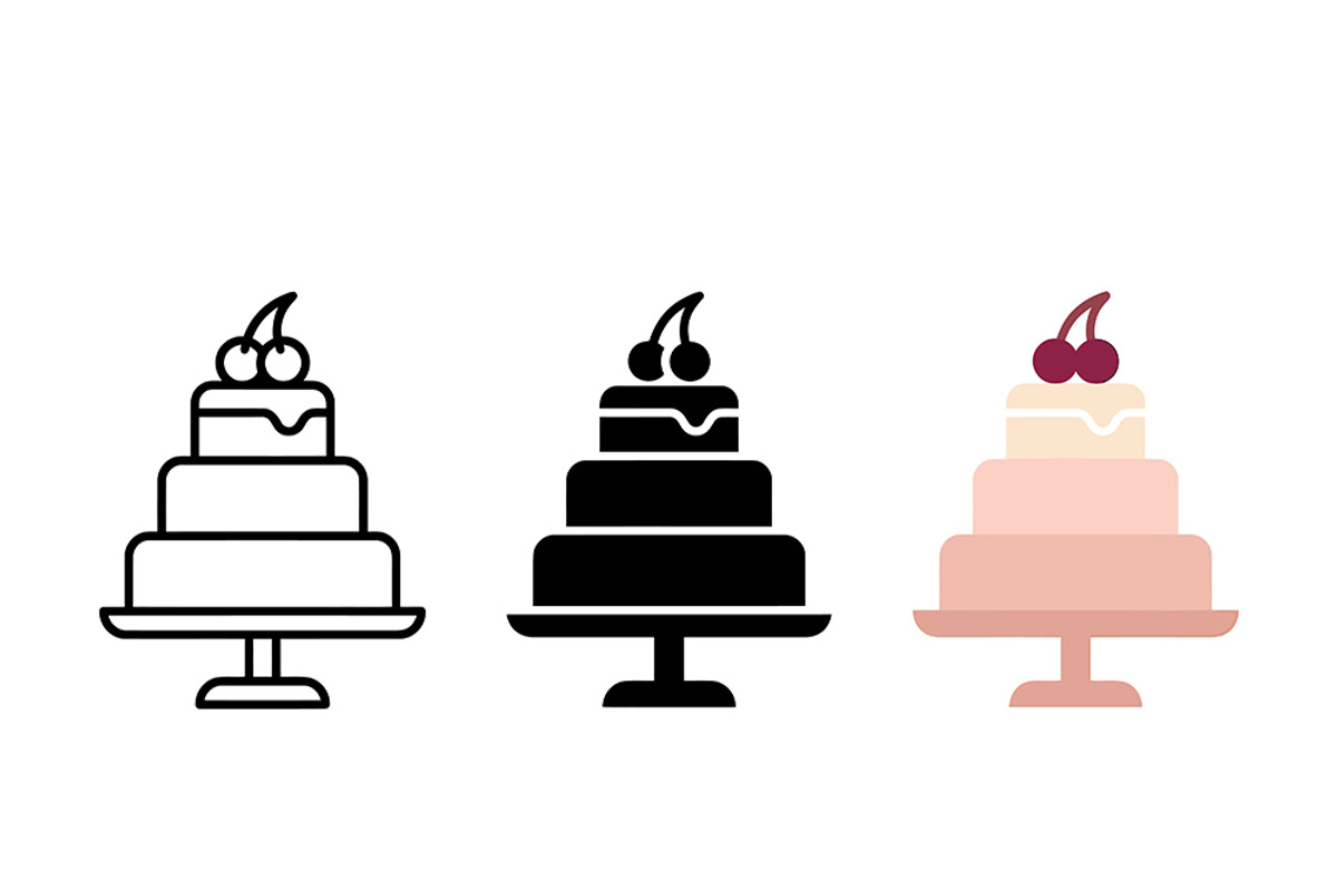 Cherry Cake Stand Vector Art, a Solid Icon by Artonix (Photo 2 of 2)