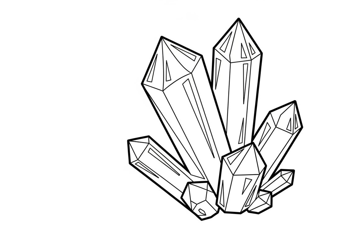 crystal and gemstone coloring pages, an Illustration by Amazin_art (Photo 8 of 25)