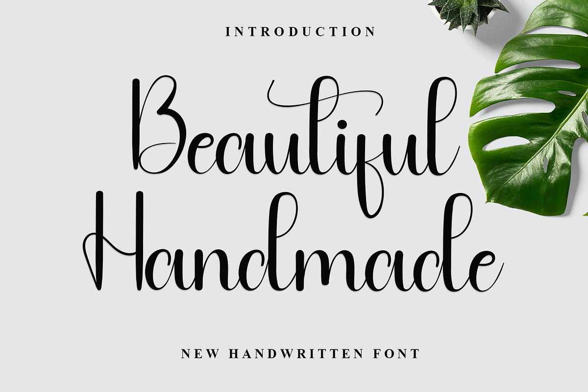 Beautiful Handmade, a Handwritten Font by FreshTypeINK (Photo 1 of 8)