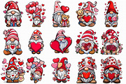 Valentine Gnome Clipart, an Illustration by Libby Wishes (Thumbnail 6 of 7)