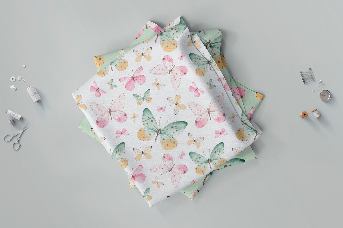 Watercolor Butterfly Set, a Texture Illustration by YuliyaArtGarden (Photo 8 of 9)