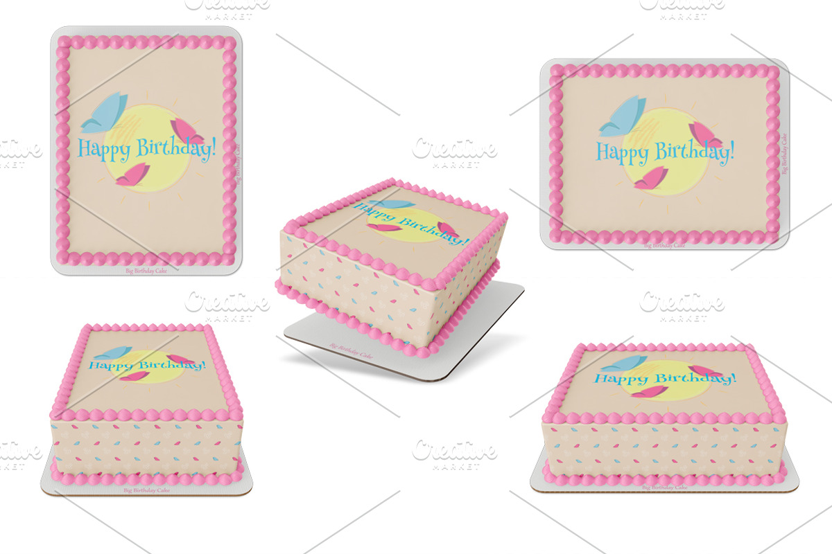 Edible cake Mockup set. PSD mockup., a Product Mockup by NatalyaZelenova (Photo 6 of 6)