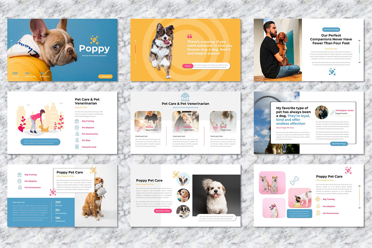 Poppy - Pet Care Keynote Templates, a Presentation Template by Dhabee (Photo 2 of 6)