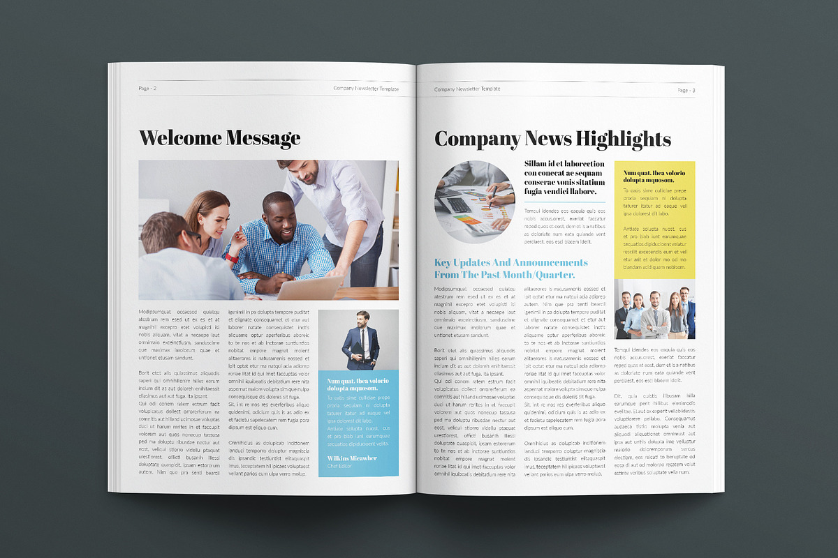 Company Newsletter Template, a Brochure Template by E-Type (Photo 2 of 7)