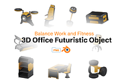 3D Office Futuristic Pack, a 3D by Dudukbersama (Thumbnail 1 of 3)