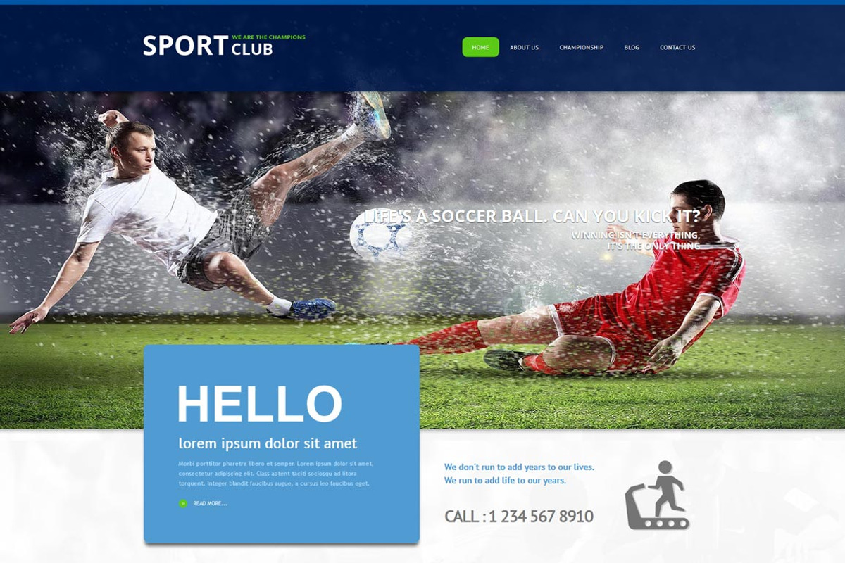 Sport Club - Joomla Theme, a Websites & App Template by ASDesigning