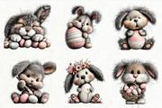 Easter Bunny Clipart, an Illustration by Watercolor design (Thumbnail 7 of 8)