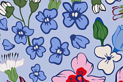 Bold Folk Naive Dark Floral Pattern, a Pattern Graphic by likorbut (Thumbnail 13 of 14)