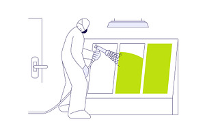 Door painting abstract concept, an Illustration by Visual Generation