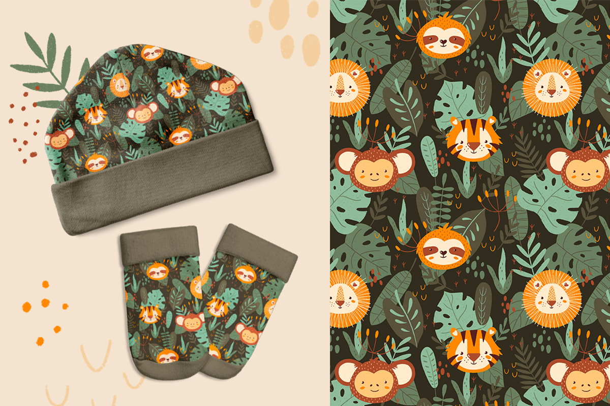 Jungle Pattern Collection, a Pattern Graphic by moolesya (Photo 3 of 8)