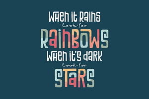 Vintage Rainbows Font