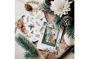 Holiday Photo Card Scene Mockup, a Mockup by Kelligraphy Co. (Thumbnail 2 of 2)