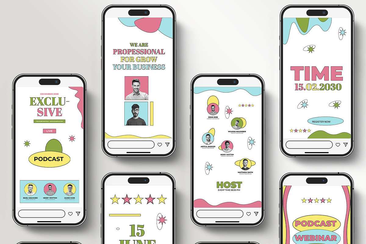 Retro Story Social Media Template, a Social Media Template by MightyDesign (Photo 1 of 5)