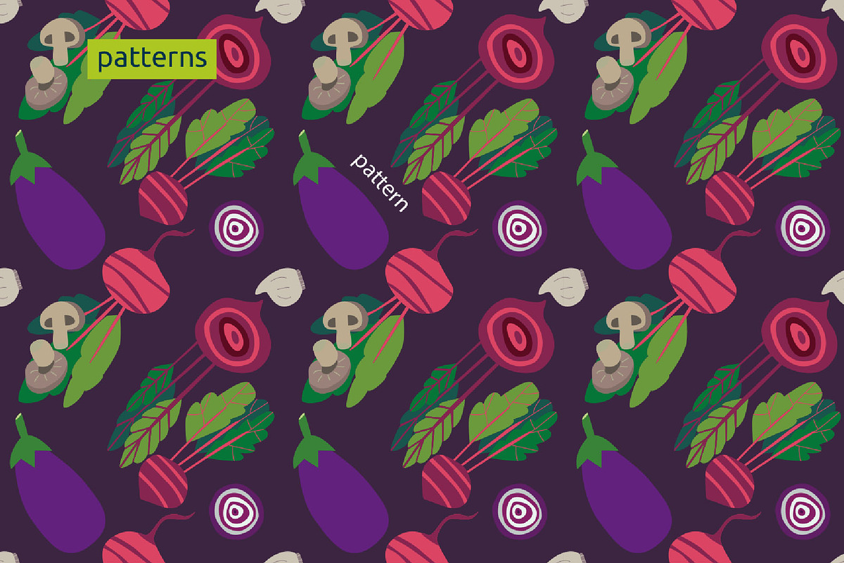 Vegetables, vector, a Food Illustration by Olha Kalyta (Photo 8 of 10)