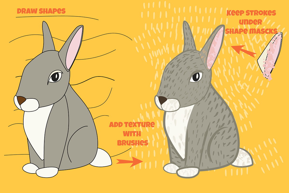 Animalistic Pack AI vector brushes preview 3