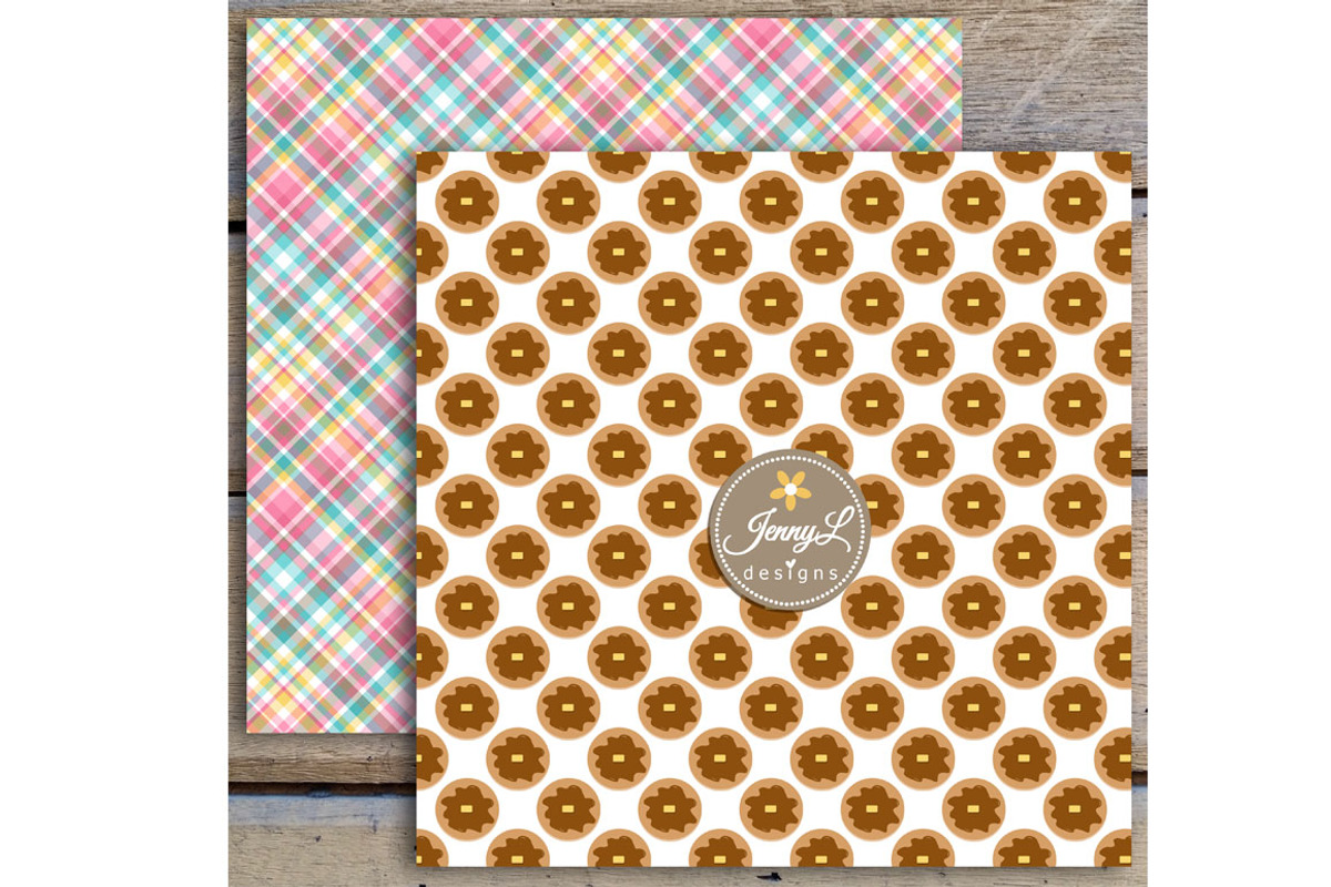 Pancake Digital Papers & Clipart, a Pattern Graphic by JennyL Designs (Photo 4 of 6)